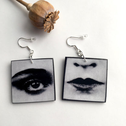 Museum-Inspired Sustainable Earrings Pop art earrings inspired by ArtandShadow Obljewellery