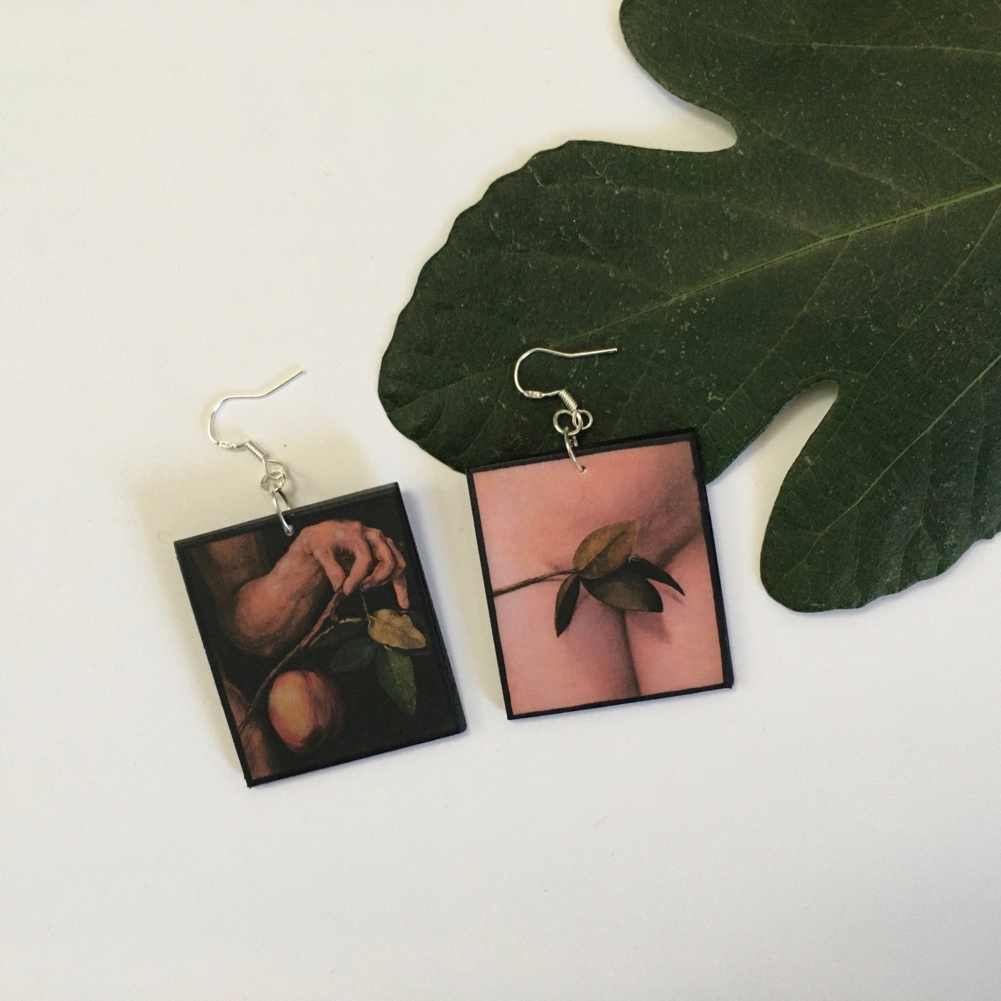 Museum-Inspired Sustainable Earrings Albrecht Durer, Renaissance art inspired earrings. Obljewellery