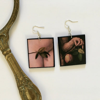 Museum-Inspired Sustainable Earrings Albrecht Durer, Renaissance art inspired earrings. Obljewellery