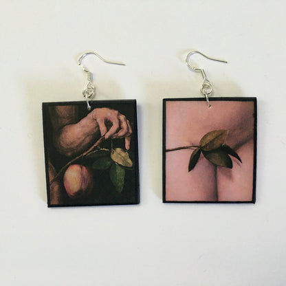 Museum-Inspired Sustainable Earrings Albrecht Durer, Renaissance art inspired earrings. Obljewellery