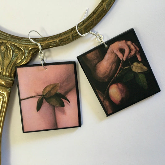 Museum-Inspired Sustainable Earrings Albrecht Durer, Renaissance art inspired earrings. Obljewellery