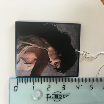 Museum-Inspired Sustainable Earrings Sappho earrings, greek mythology, artsy jewellery. Obljewellery
