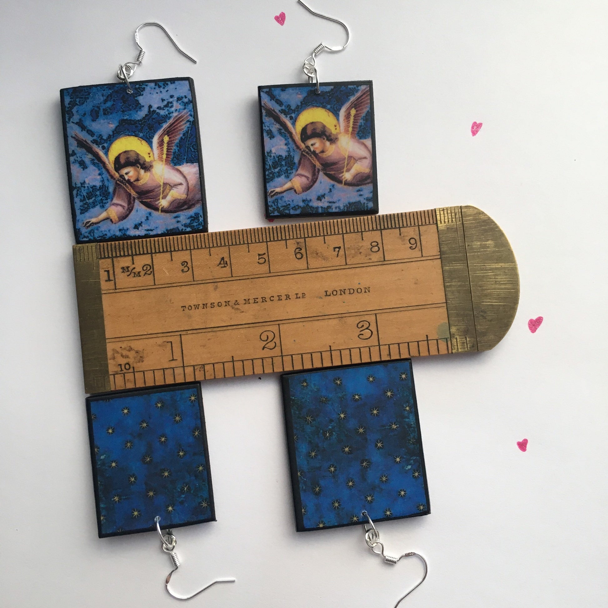 Museum-Inspired Sustainable Earrings Giotto earrings, set o two pair of different size Obljewellery