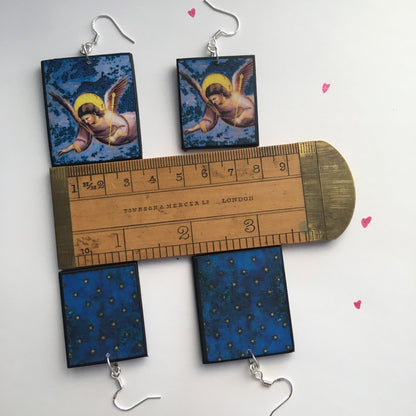Museum-Inspired Sustainable Earrings Giotto earrings, set o two pair of different size Obljewellery
