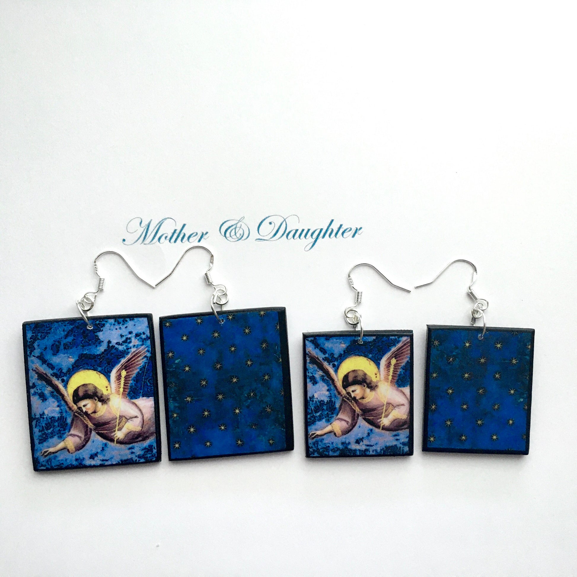 Museum-Inspired Sustainable Earrings Giotto earrings, set o two pair of different size Obljewellery