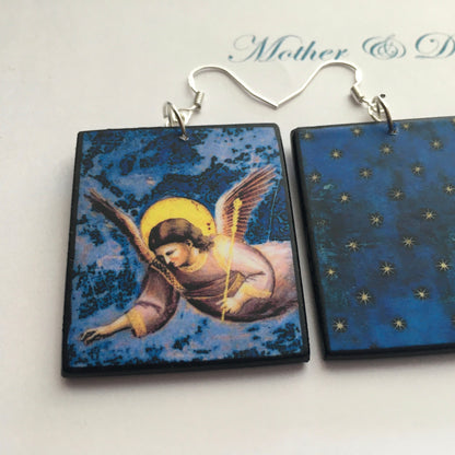 Museum-Inspired Sustainable Earrings Giotto earrings, set o two pair of different size Obljewellery
