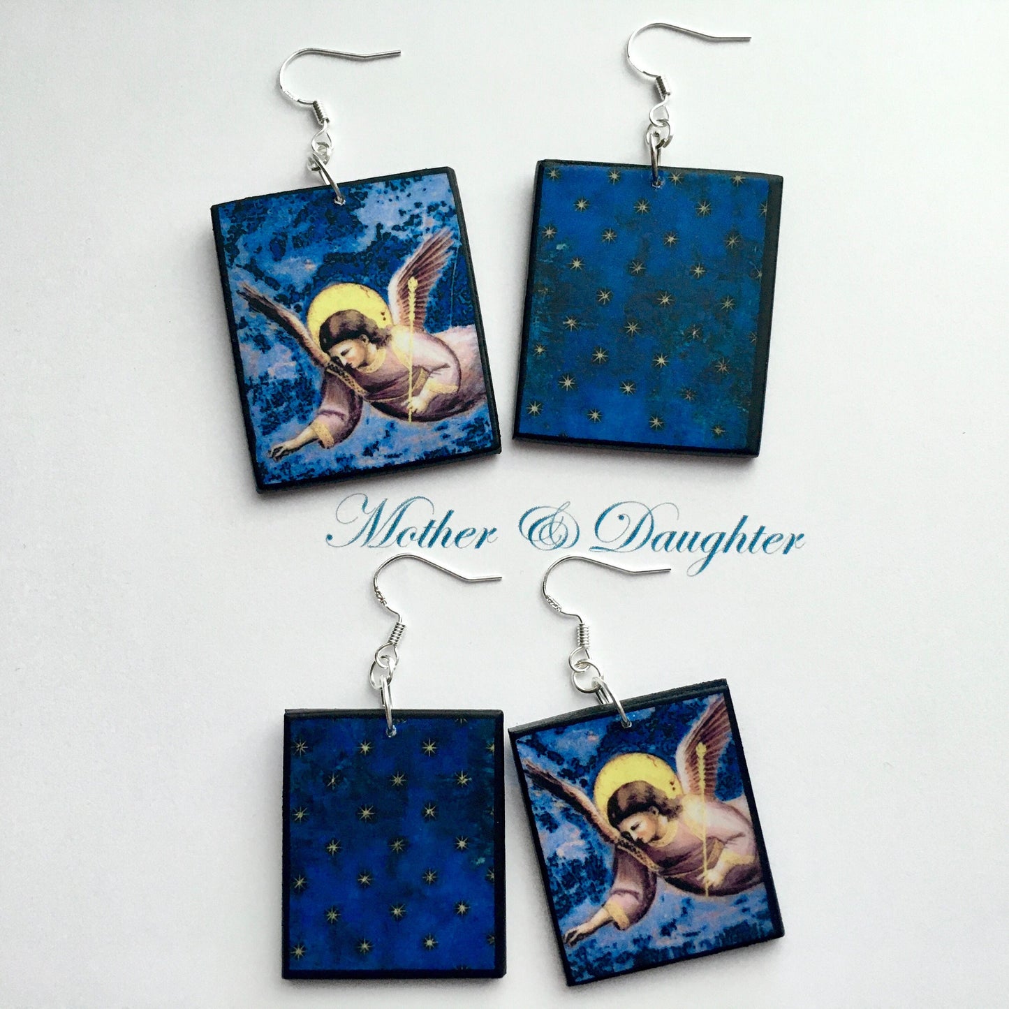 Museum-Inspired Sustainable Earrings Giotto earrings, set o two pair of different size Obljewellery