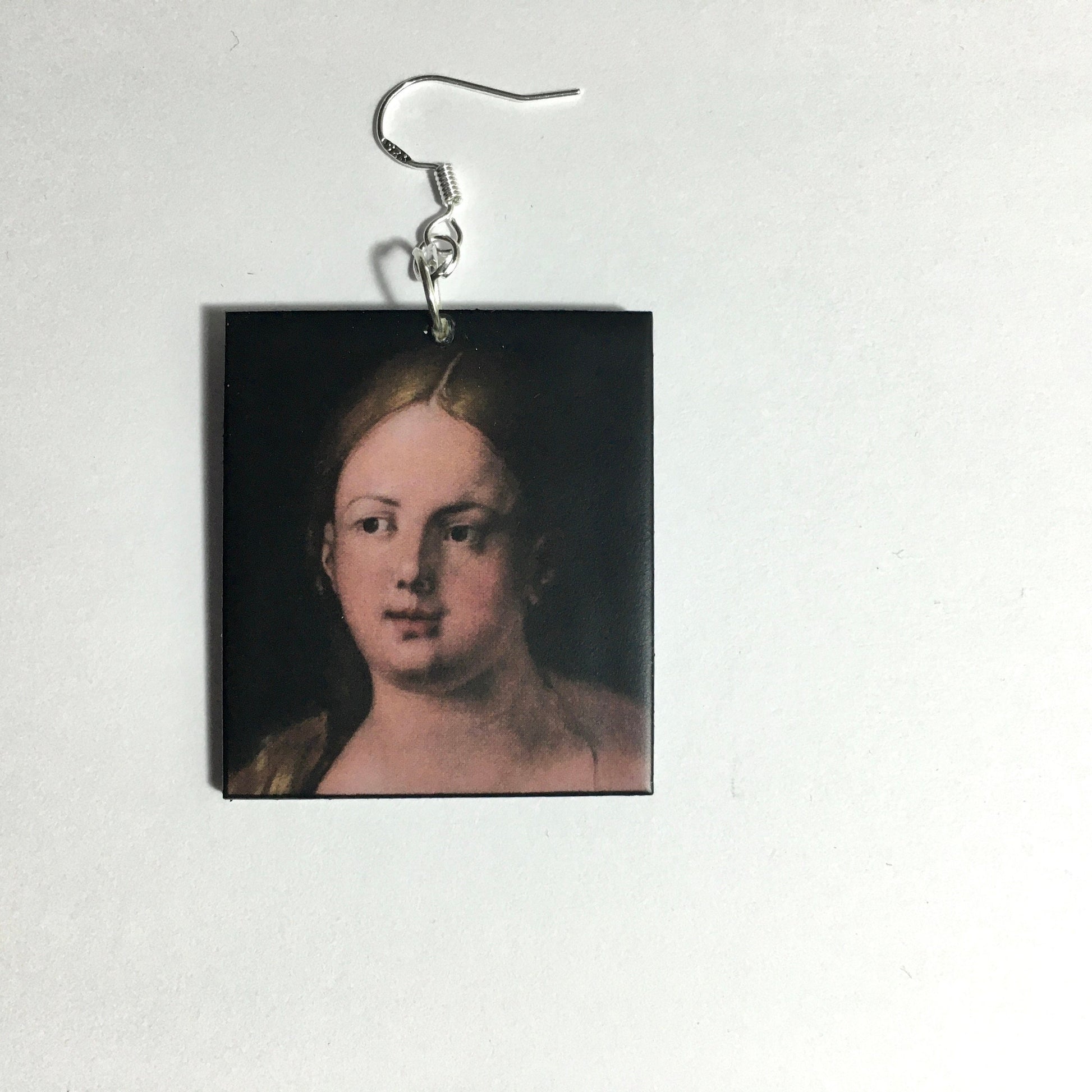 Museum-Inspired Sustainable Earrings Eve. Albrecht Durer, art details earrings Obljewellery