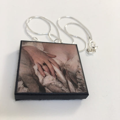 Museum-Inspired Sustainable Necklace Neo-Rococo statement pendant. Obljewellery