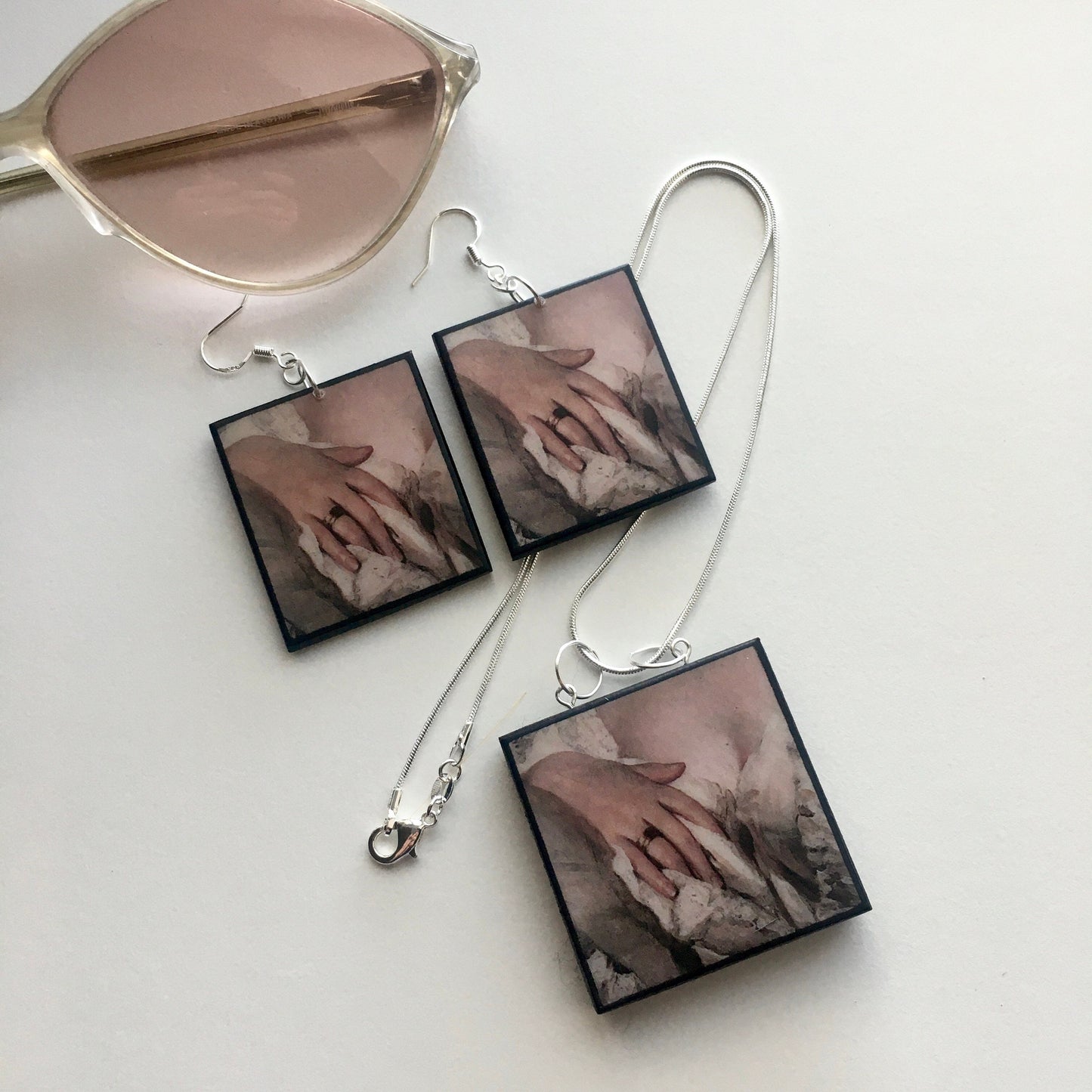 Museum-Inspired Sustainable Necklace Winterhalter Romantic Art Jewellery Set | Lady's Portrait | Necklace and Earrings Obljewellery