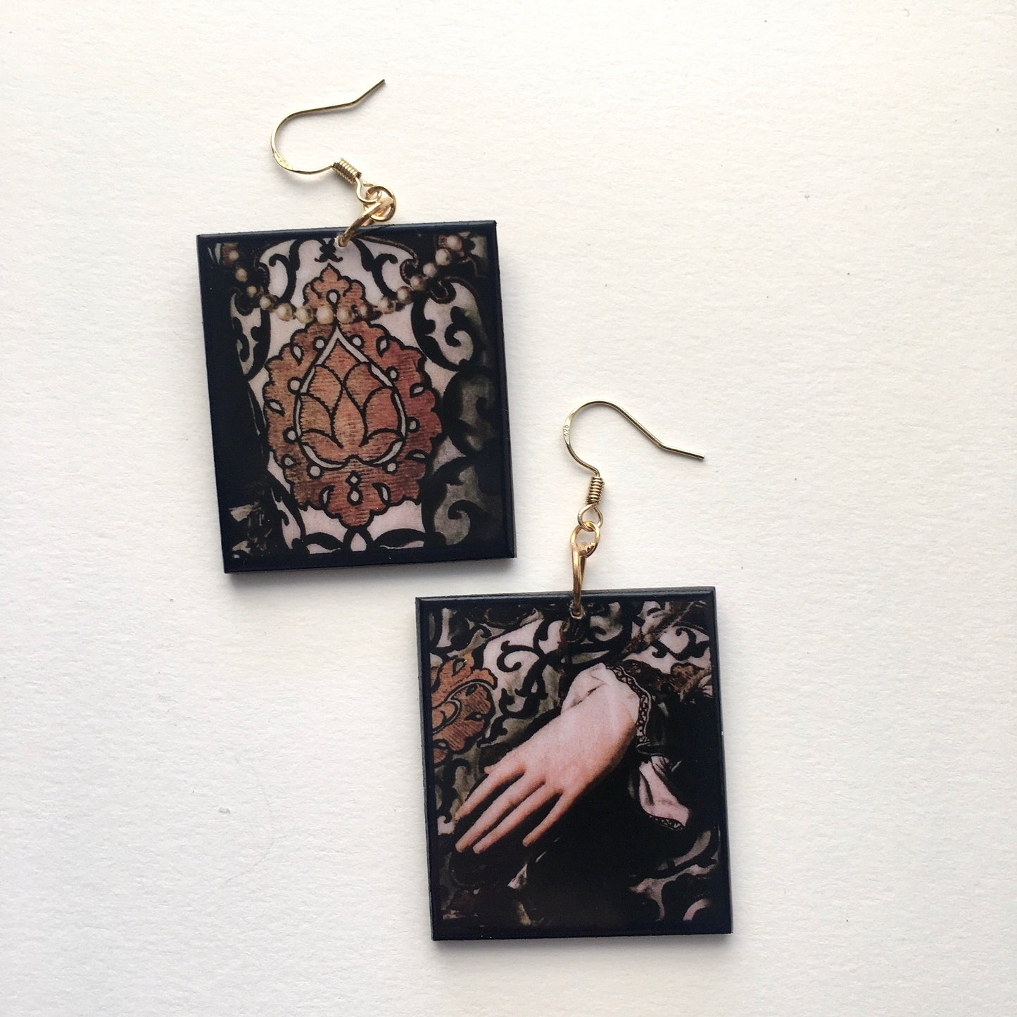 Museum-Inspired Sustainable Earrings Agnolo Bronzino, sustainable earrings gift. Obljewellery