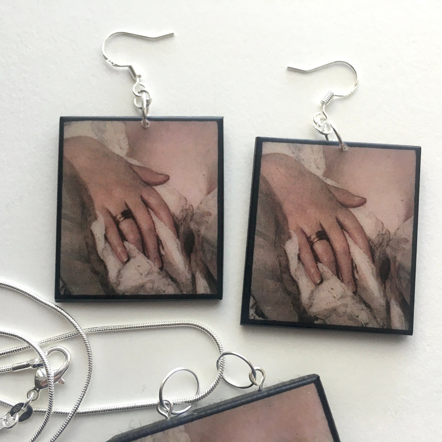 Museum-Inspired Sustainable Necklace Winterhalter Romantic Art Jewellery Set | Lady's Portrait | Necklace and Earrings Obljewellery