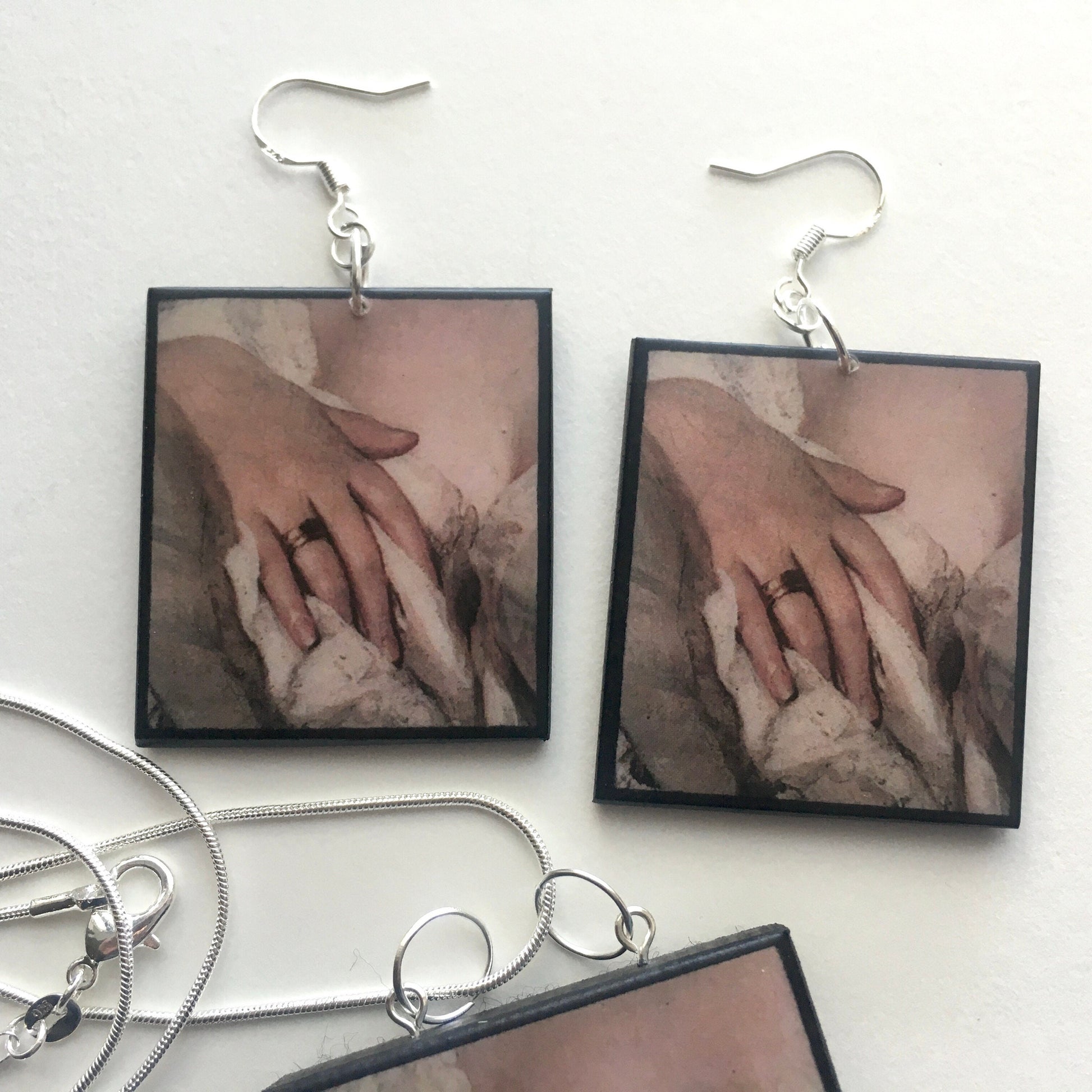 Museum-Inspired Sustainable Necklace Winterhalter Romantic Art Jewellery Set | Lady's Portrait | Necklace and Earrings Obljewellery