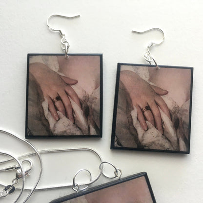 Museum-Inspired Sustainable Necklace Winterhalter Romantic Art Jewellery Set | Lady's Portrait | Necklace and Earrings Obljewellery