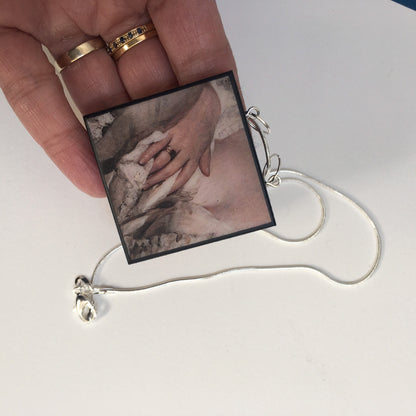 Museum-Inspired Sustainable Necklace Neo-Rococo statement pendant. Obljewellery