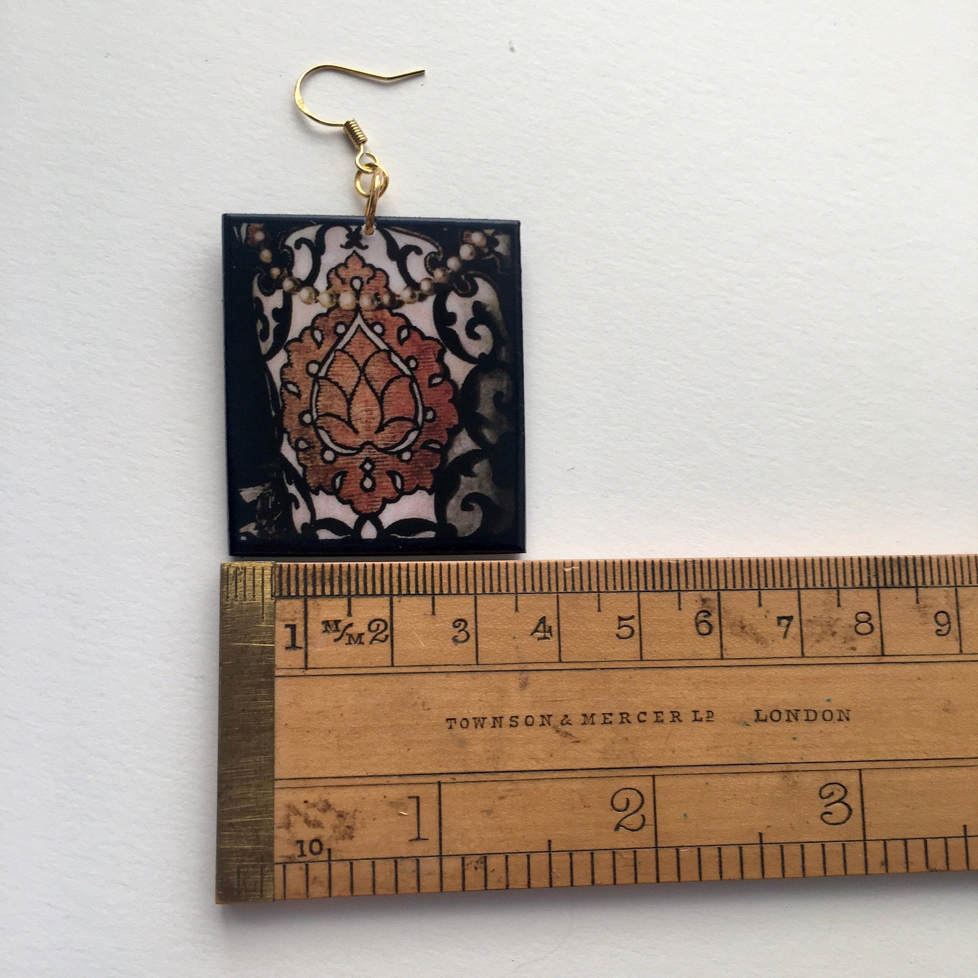 Museum-Inspired Sustainable Earrings Agnolo Bronzino, sustainable earrings gift. Obljewellery
