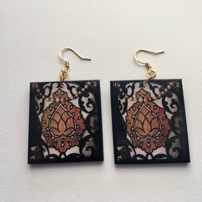 Museum-Inspired Sustainable Earrings Agnolo Bronzino, sustainable earrings gift. Obljewellery