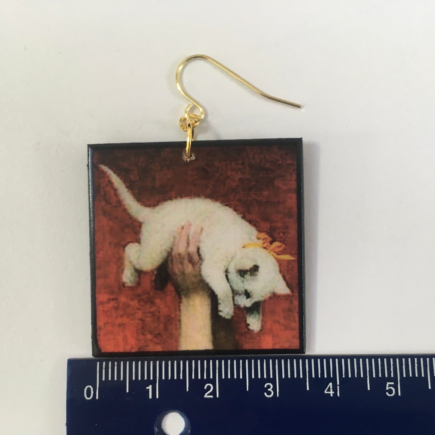Museum-Inspired Sustainable Earrings Romantic art detail earrings. Cat earrings Obljewellery