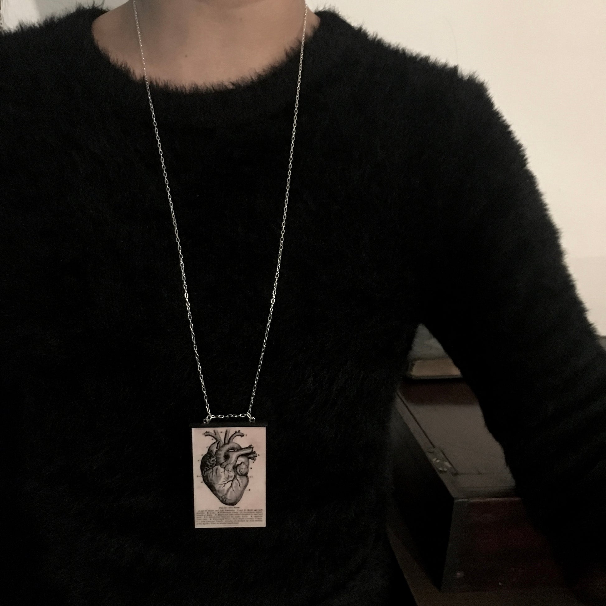 Museum-Inspired Sustainable Necklace Anatomical heart necklace Obljewellery
