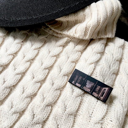 Museum-Inspired Sustainable Brooches The Ideal City, Berlin Renaissance art brooch. Obljewellery