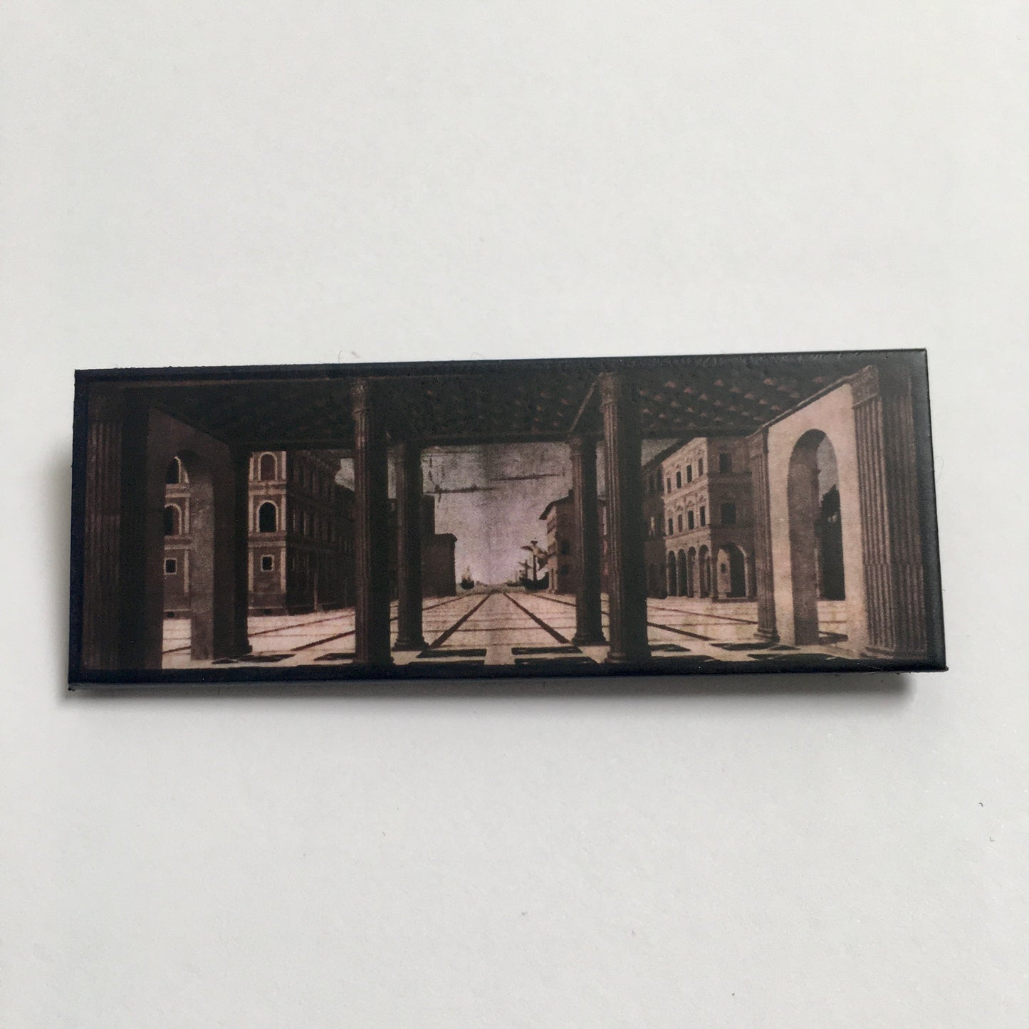 Museum-Inspired Sustainable Brooches The Ideal City, Berlin Renaissance art brooch. Obljewellery