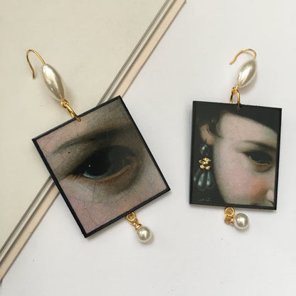 Museum-Inspired Sustainable Earrings Baroque art details earrings with pearls Obljewellery