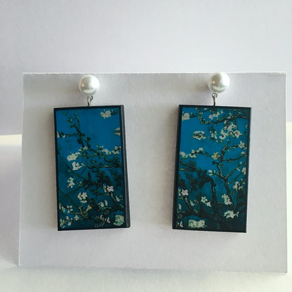 Museum-Inspired Sustainable Earrings Vincent Van Gogh earrings Obljewellery