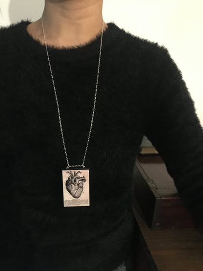 Museum-Inspired Sustainable Necklace Anatomical heart necklace Obljewellery
