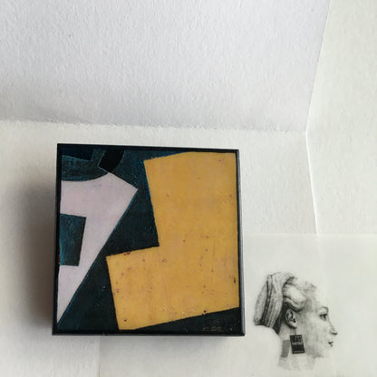 Museum-Inspired Sustainable Brooches Wooden art abstract brooch pin. Obljewellery