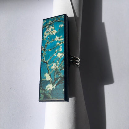 Museum-Inspired Sustainable Rings Van Gogh, Almond Blossom ring Obljewellery
