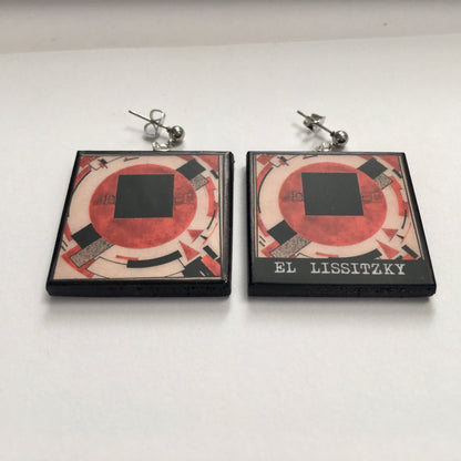 Museum-Inspired Sustainable Earrings Roza Luxemburg Monument Earrings | El Lissitzky | Obljewellery Obljewellery