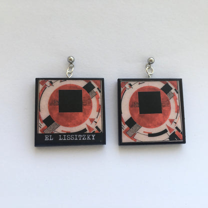 Museum-Inspired Sustainable Earrings Roza Luxemburg Monument Earrings | El Lissitzky | Obljewellery Obljewellery