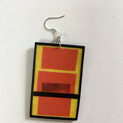 Museum-Inspired Sustainable Earrings Suprematism art earrings. Sustainable gift. Obljewellery