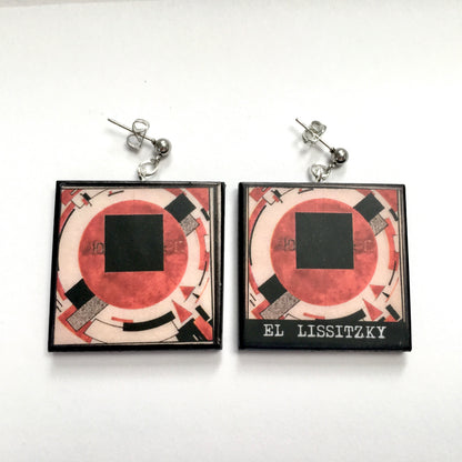 Museum-Inspired Sustainable Earrings Roza Luxemburg Monument Earrings | El Lissitzky | Obljewellery Obljewellery