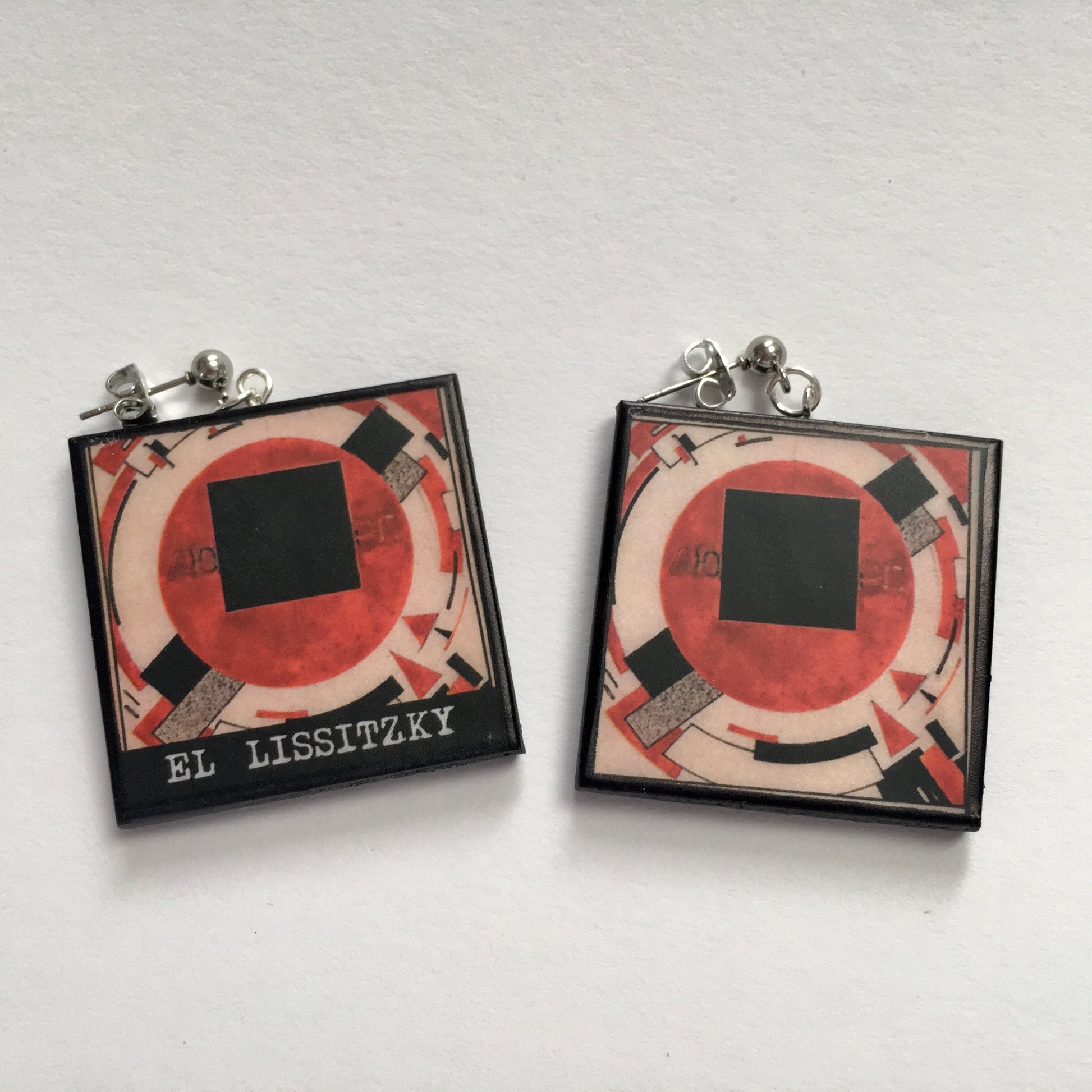 Museum-Inspired Sustainable Earrings Roza Luxemburg Monument Earrings | El Lissitzky | Obljewellery Obljewellery