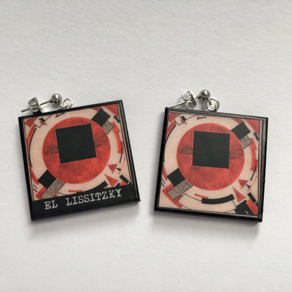 Museum-Inspired Sustainable Earrings Roza Luxemburg Monument Earrings | El Lissitzky | Obljewellery Obljewellery