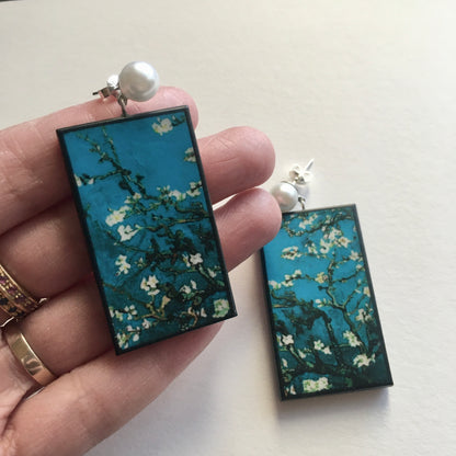 Museum-Inspired Sustainable Earrings Vincent Van Gogh earrings Obljewellery