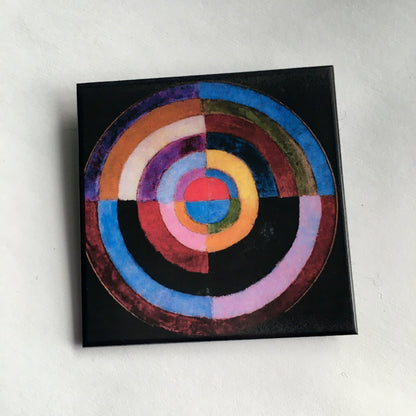 Museum-Inspired Sustainable Brooches Robert Delaunay, Primer Disque big brooch. Obljewellery