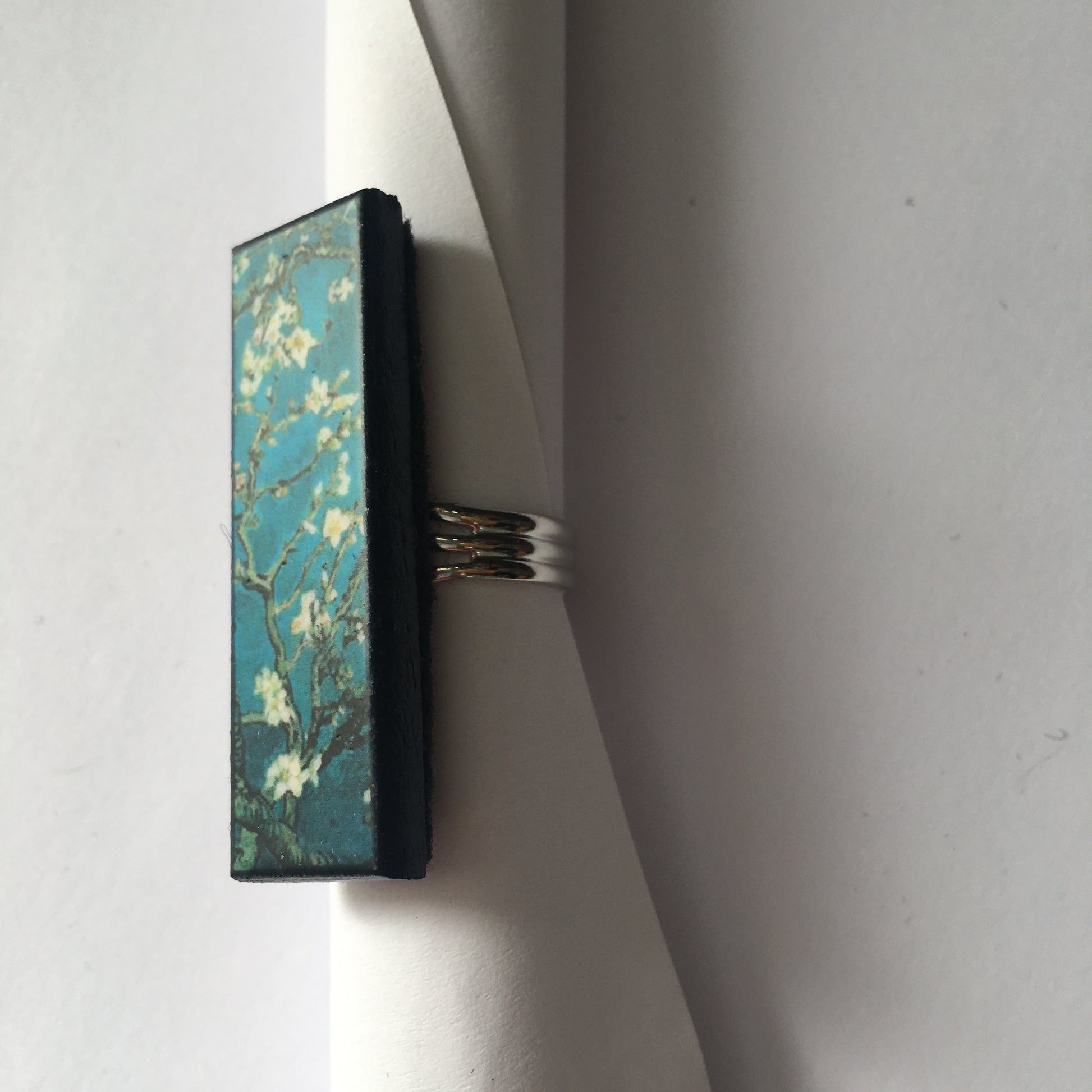 Museum-Inspired Sustainable Rings Van Gogh, Almond Blossom ring Obljewellery