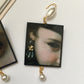 Baroque art details earrings with pearls