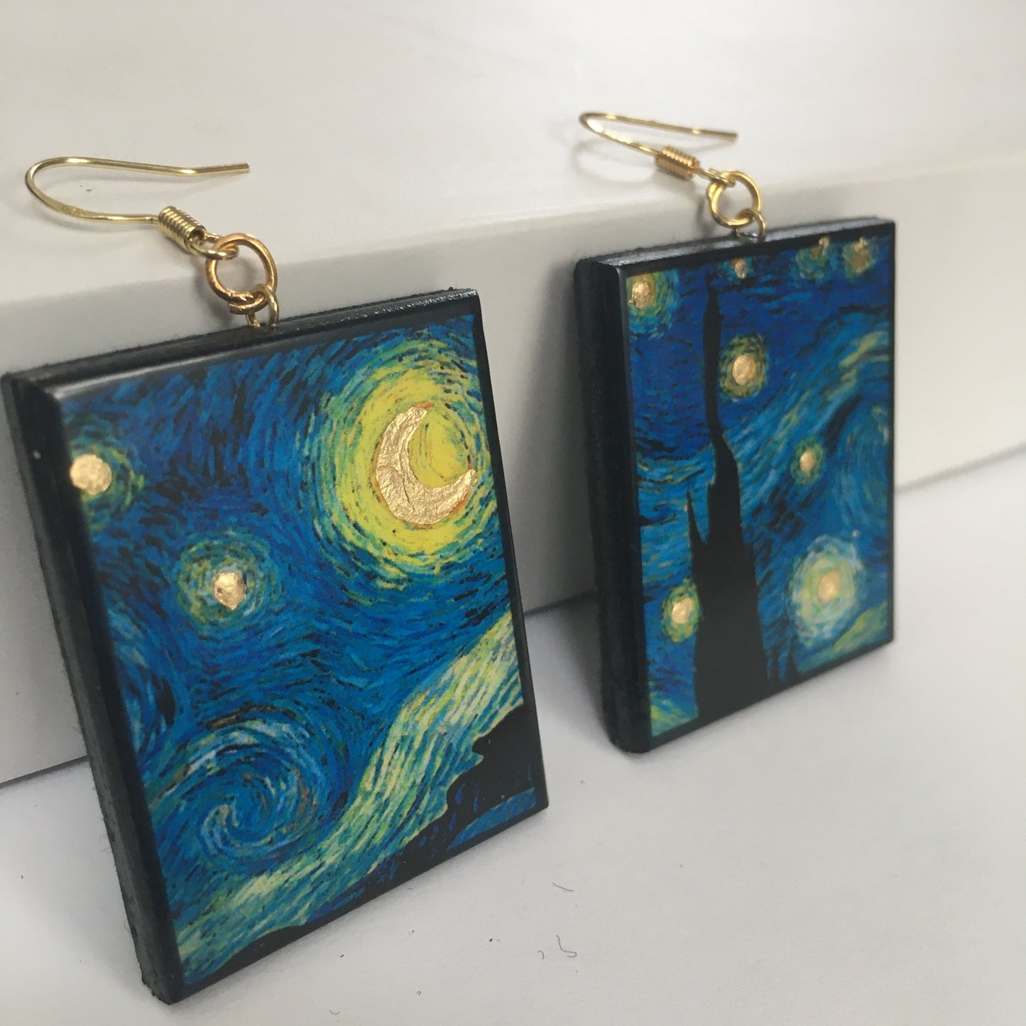 Van Gogh, golden details earrings