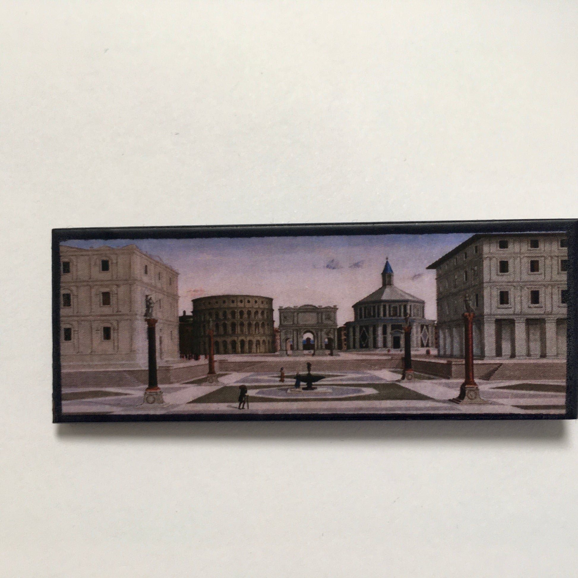 Museum-Inspired Sustainable Brooches The Ideal City, sustainable artsy brooch Obljewellery