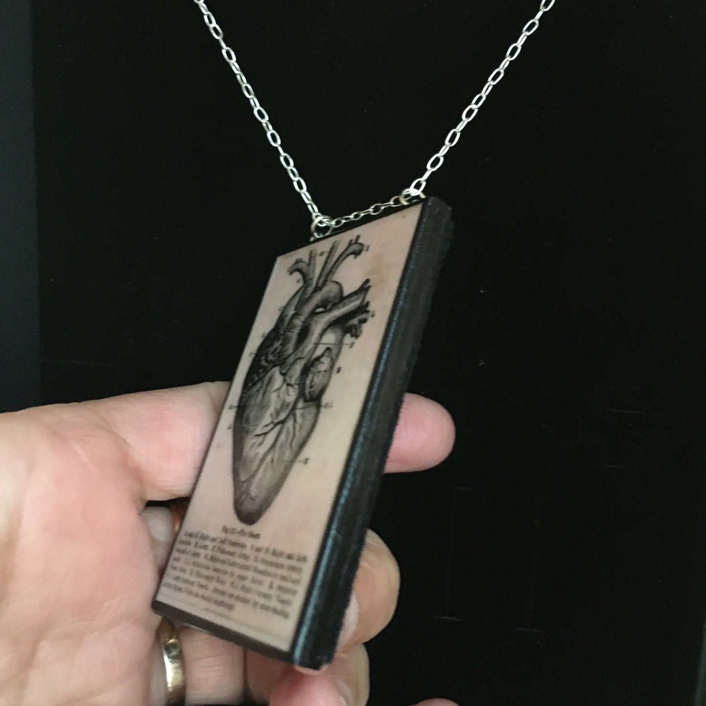 Museum-Inspired Sustainable Necklace Anatomical heart necklace Obljewellery