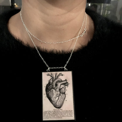 Museum-Inspired Sustainable Necklace Anatomical heart necklace Obljewellery