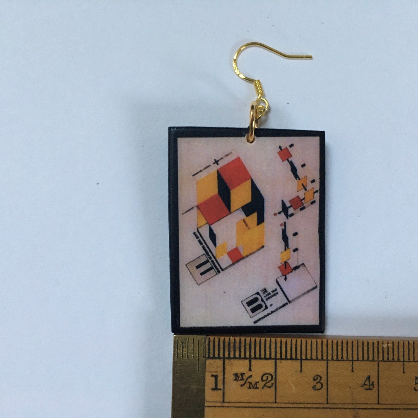 Museum-Inspired Sustainable Earrings Bauhaus geometric earrings Obljewellery