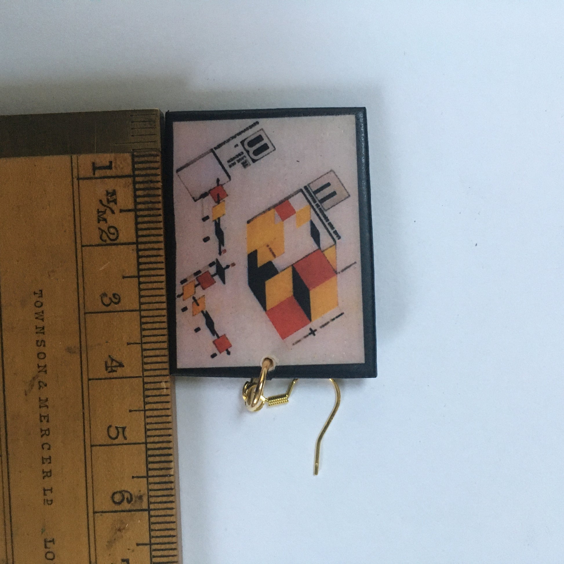 Museum-Inspired Sustainable Earrings Bauhaus geometric earrings Obljewellery