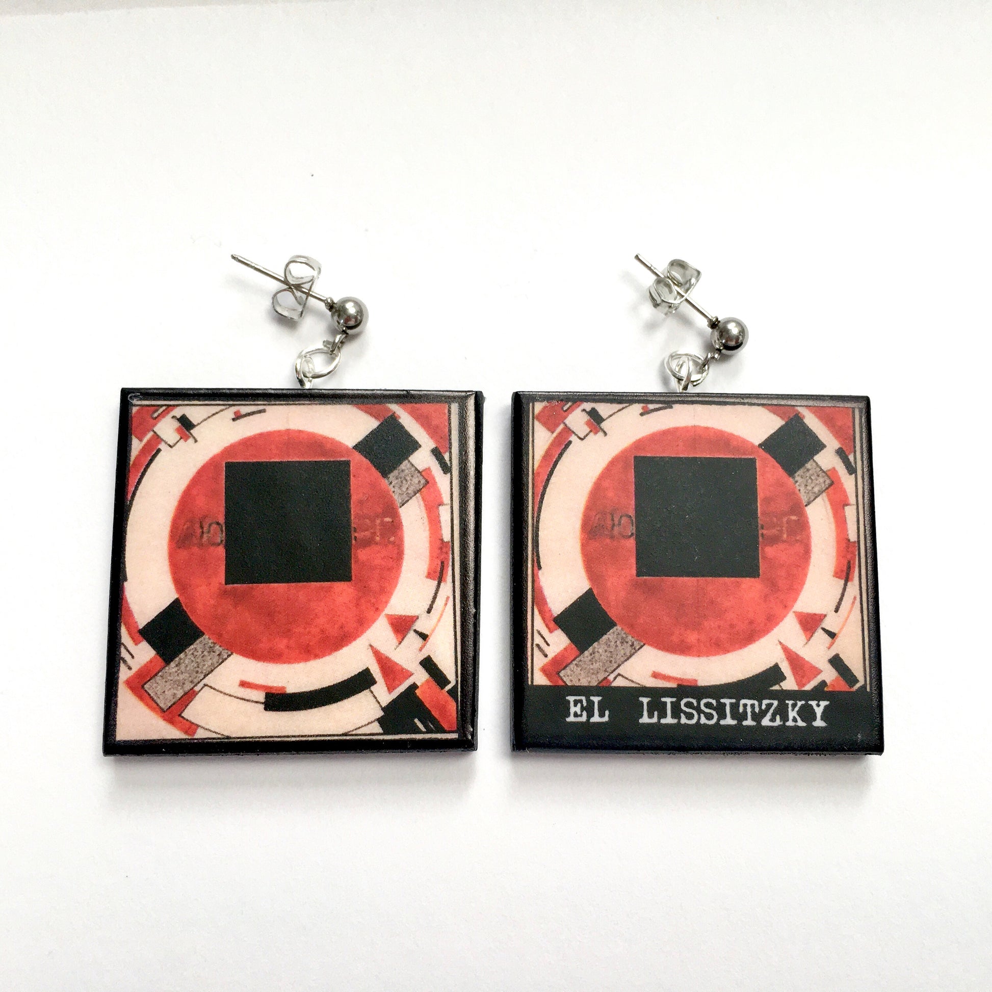 Museum-Inspired Sustainable Earrings Roza Luxemburg Monument Earrings | El Lissitzky | Obljewellery Obljewellery