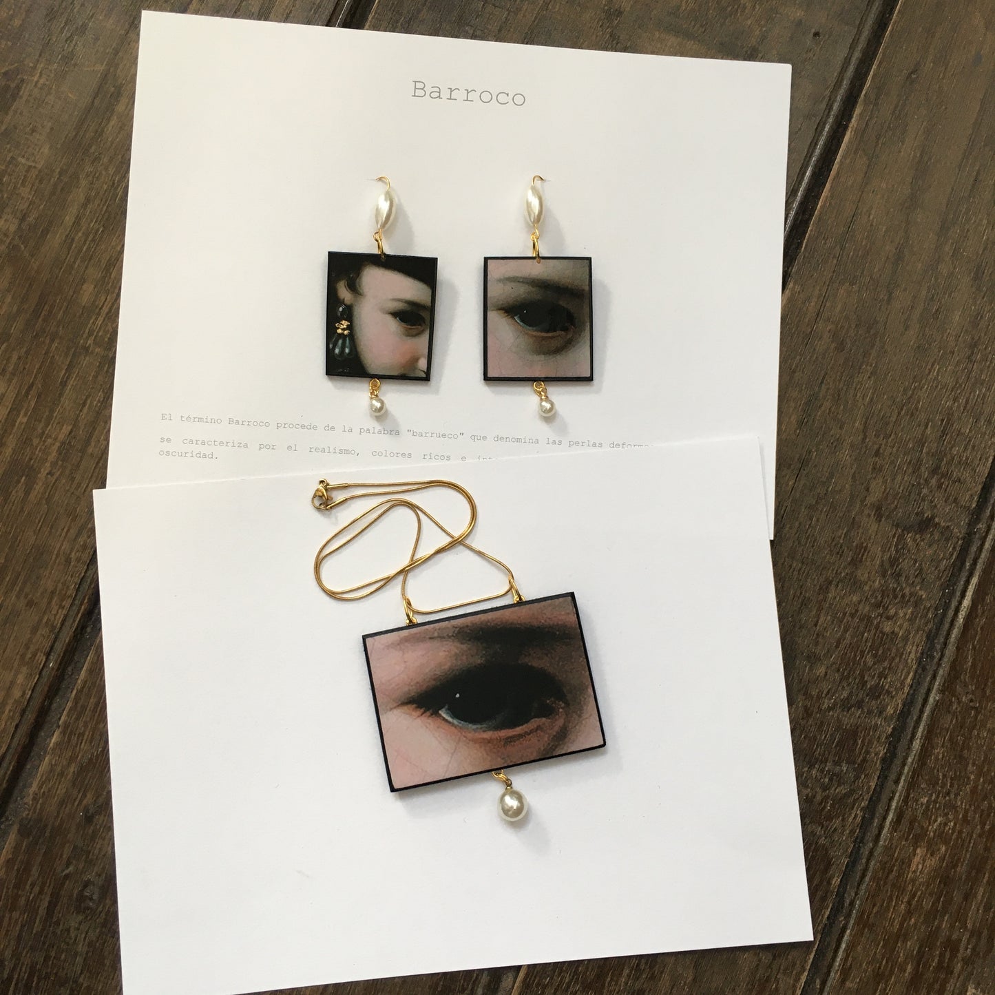 Museum-Inspired Sustainable Jewellery Sets Baroque art jewellery set Obljewellery