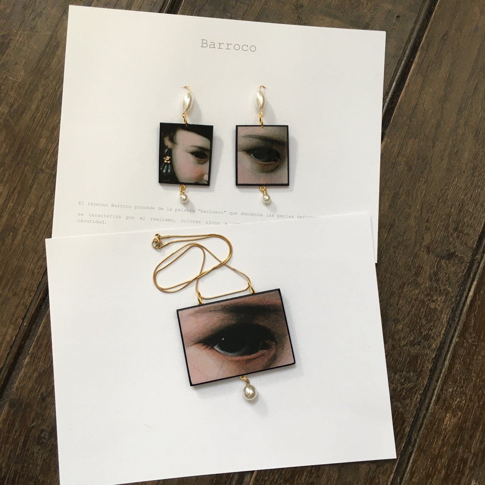 Museum-Inspired Sustainable Jewellery Sets Baroque art jewellery set Obljewellery