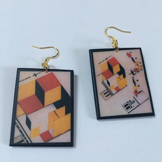 Bauhaus geometric earrings